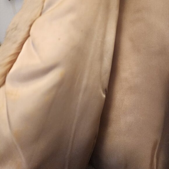 VTG Cream Rabbit Coat Women's Size M 100% Rabbit Fur - Picture 4 of 5